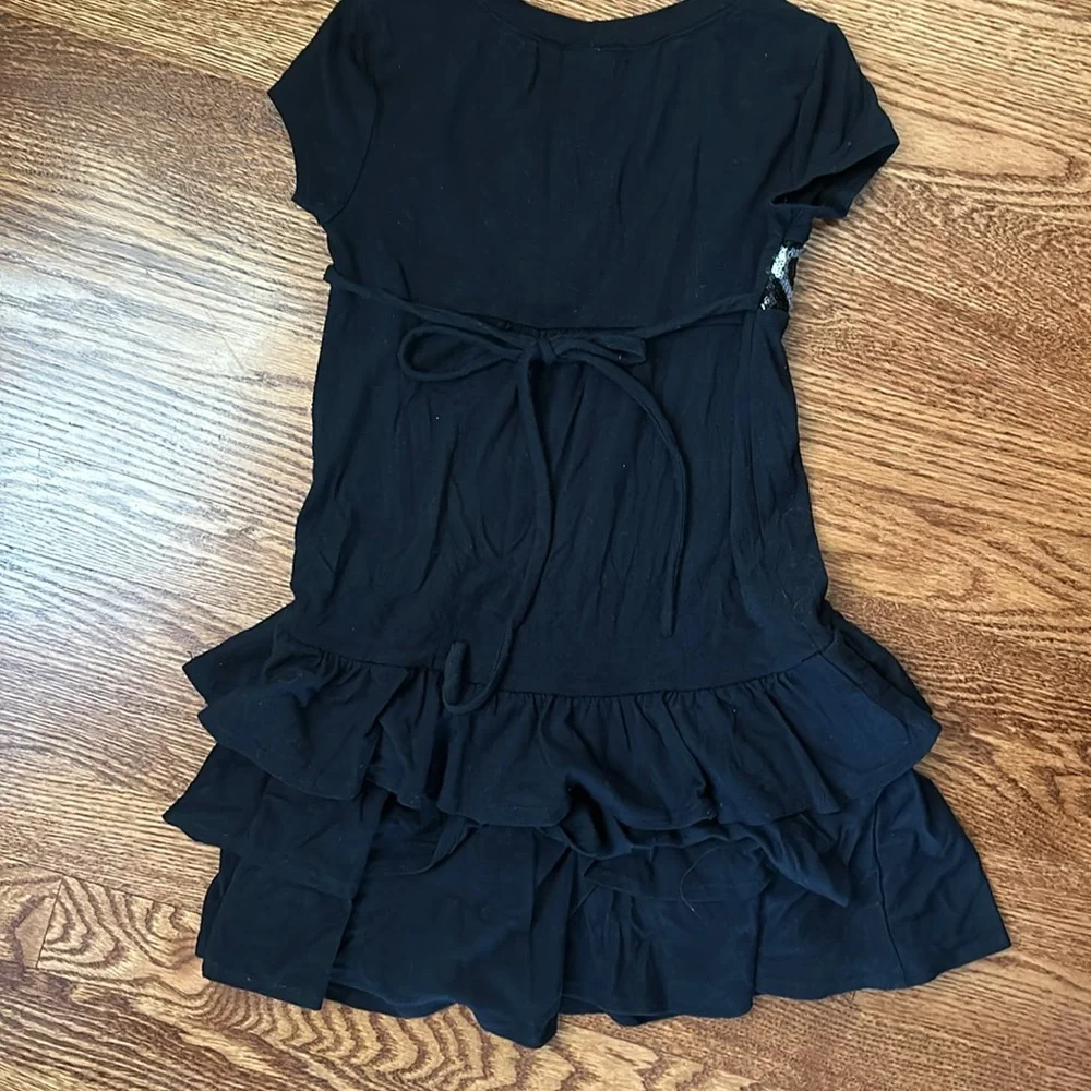 Justice Sparkly Sequin and Ruffled Tie Back Dress